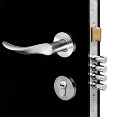 CANTOL - Cerradura de Embutir Principal Onda Ac Inox Der