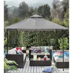 JUST HOME COLLECTION - Pérgola Armable Metal Taupe 2.95X2.95 M
