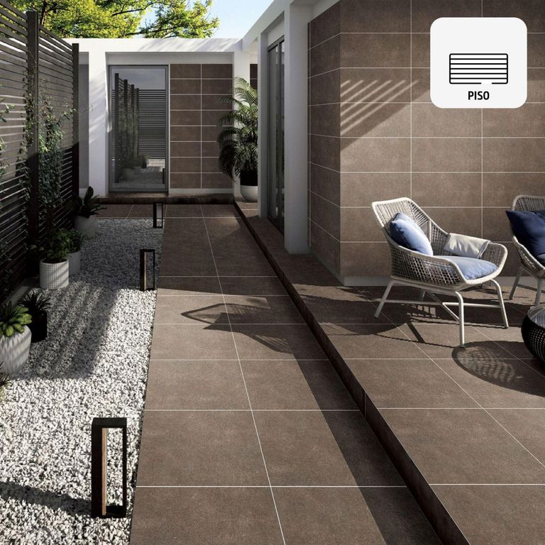 Gres Porcelanico Marrón Cementicio 60x60cm 1.44m2