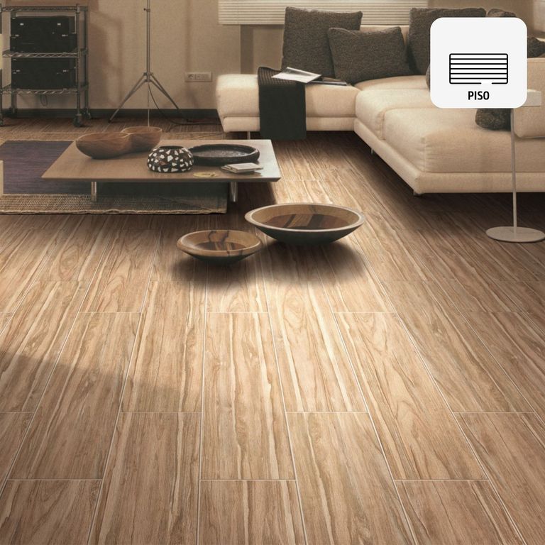 Porcelanato Marrón Maderado 20x100cm 1m2