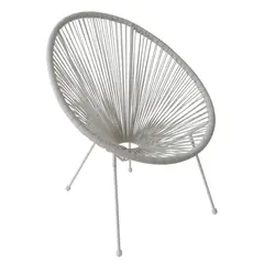 JUST HOME COLLECTION - Silla Cozumel de Ratan Blanca