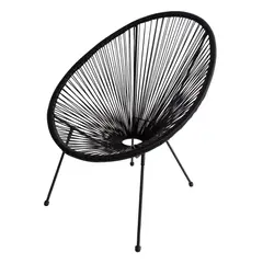 JUST HOME COLLECTION - Silla Cozumel de Ratan Negra