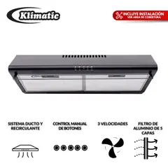 KLIMATIC - Combo Cocina Empotrable Gia + Campana Extractora CK601NE