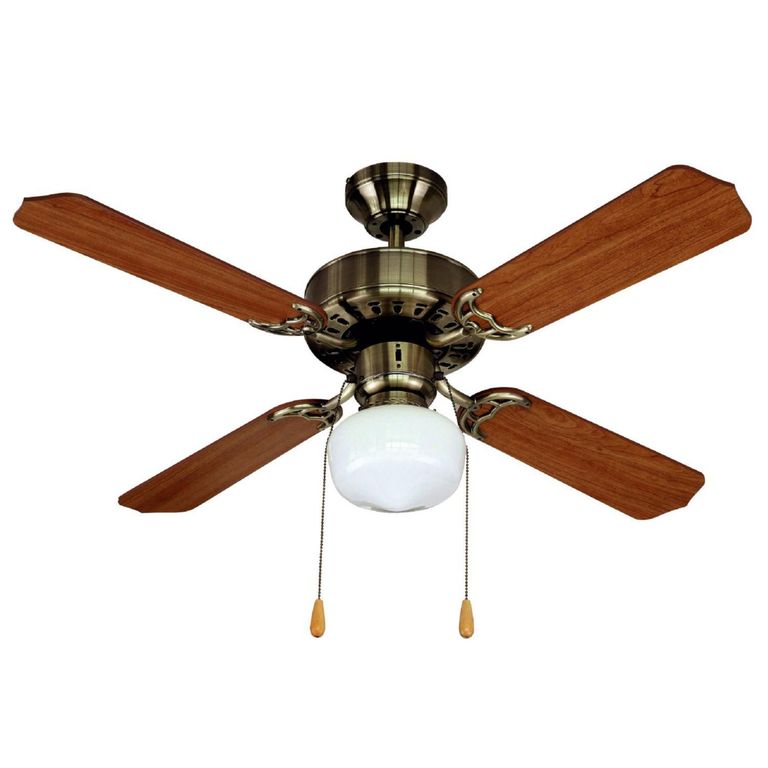 Ventilador de Techo Yves 1L 4Asp Bronce 45 W