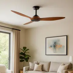 JUST HOME COLLECTION - Ventilador de Techo Horatio 3 Aspas Café