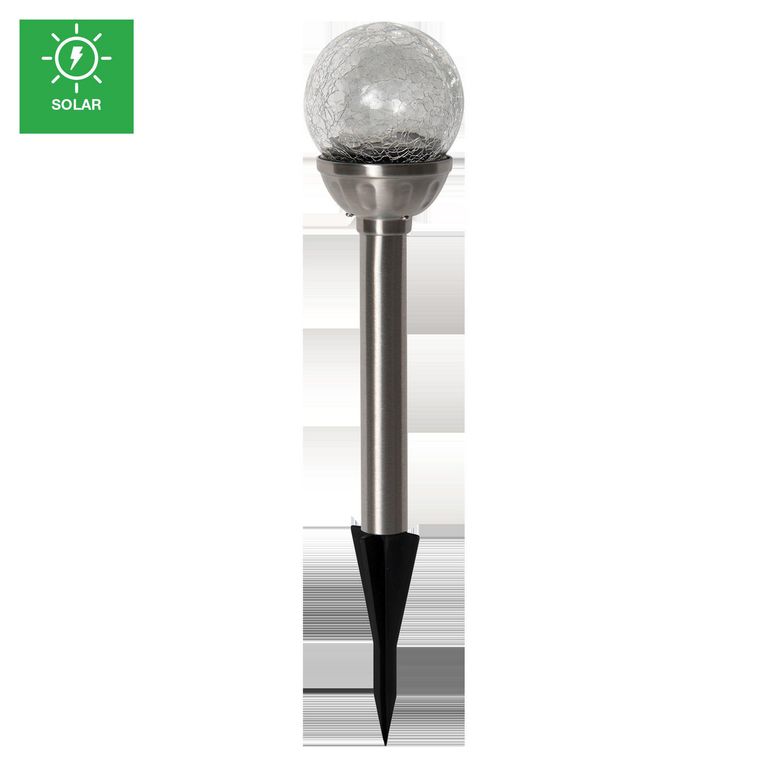 Estaca Solar Led Esfera Color Luz Fría