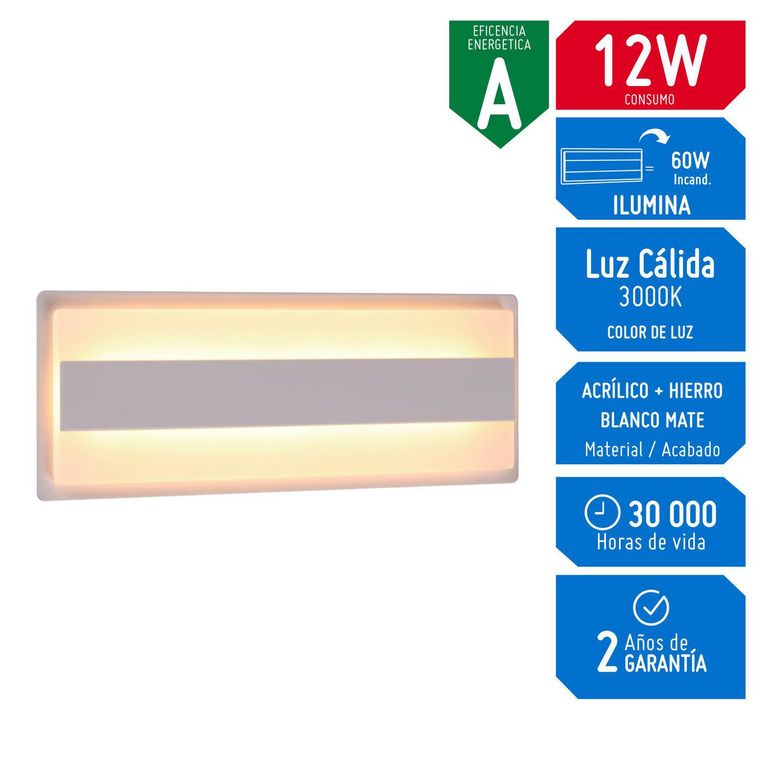 Lámpara de Pared Zora2 12W 220V
