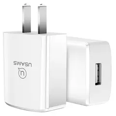 USAMS - Cargador USB Pared Rápido 2A Blanco