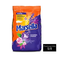 MARSELLA - Detergente En Polvo Lavanda Y Rosas 4Kg