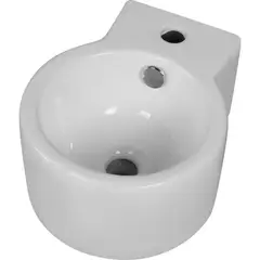 SENSI DACQUA - Lavamanos para Empotrar A Muro Redondo Blanco 34x28cm