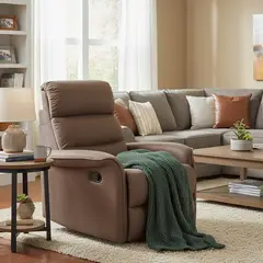 JUST HOME COLLECTION - Sillón Reclinable 1 Cuerpo Portofino Chocolate