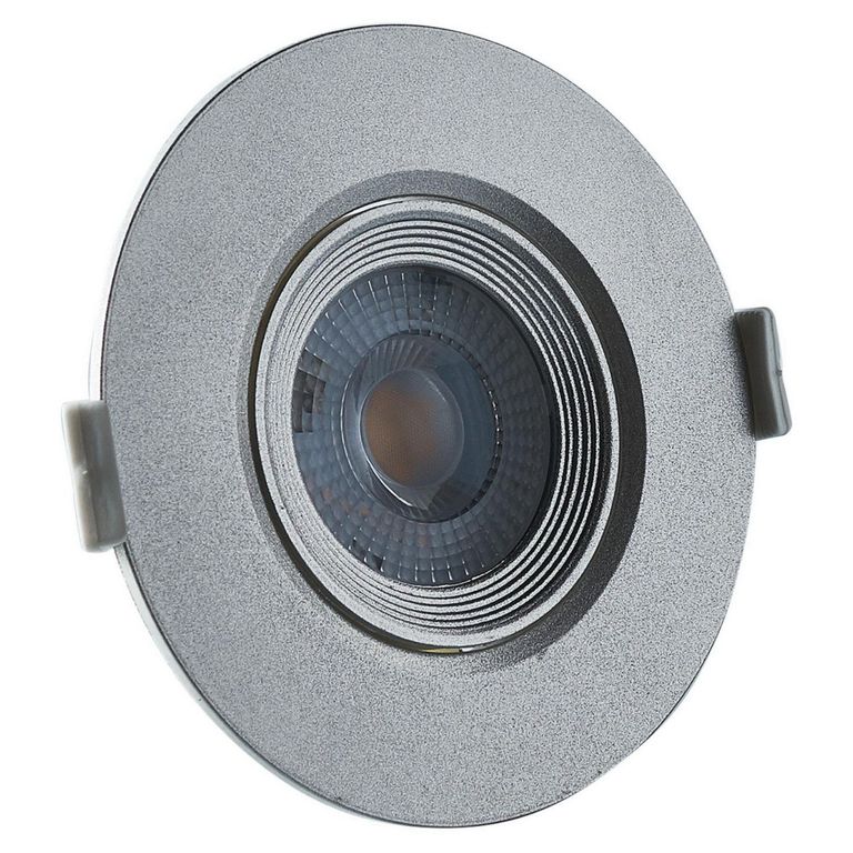 Spot LED Dirigible 7W 10.5cm Redondo Silver Luz Cálida
