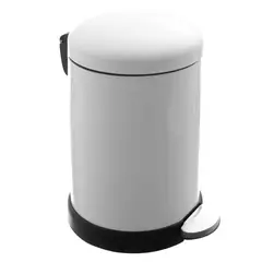 JUST HOME COLLECTION - Tacho de Acero con Pedal Blanco 20 L