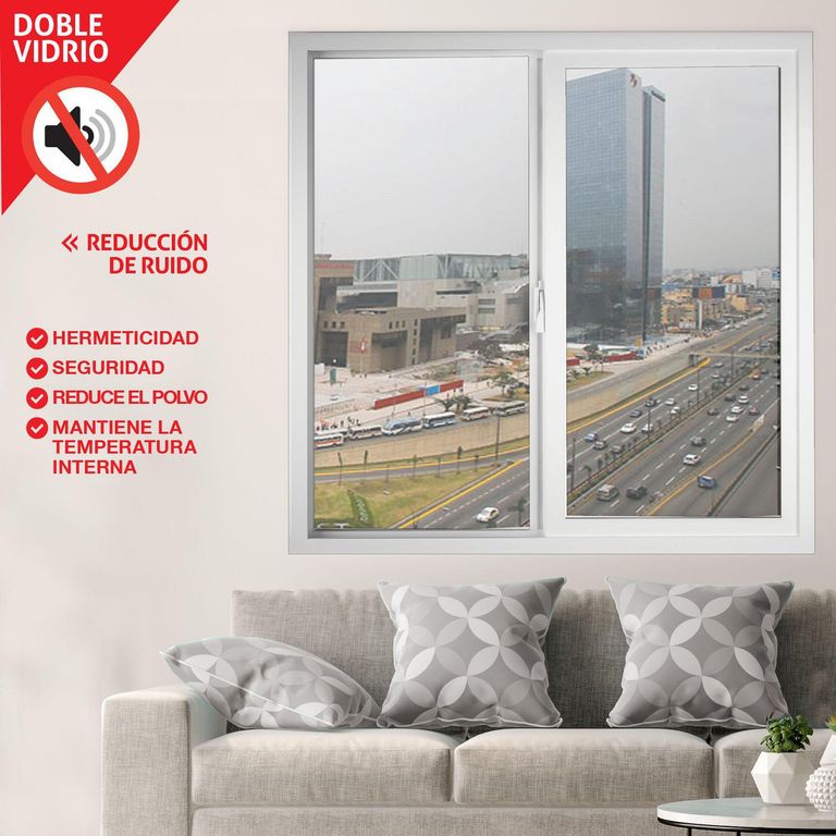 Ventana de PVC Termopanel 120x120cm