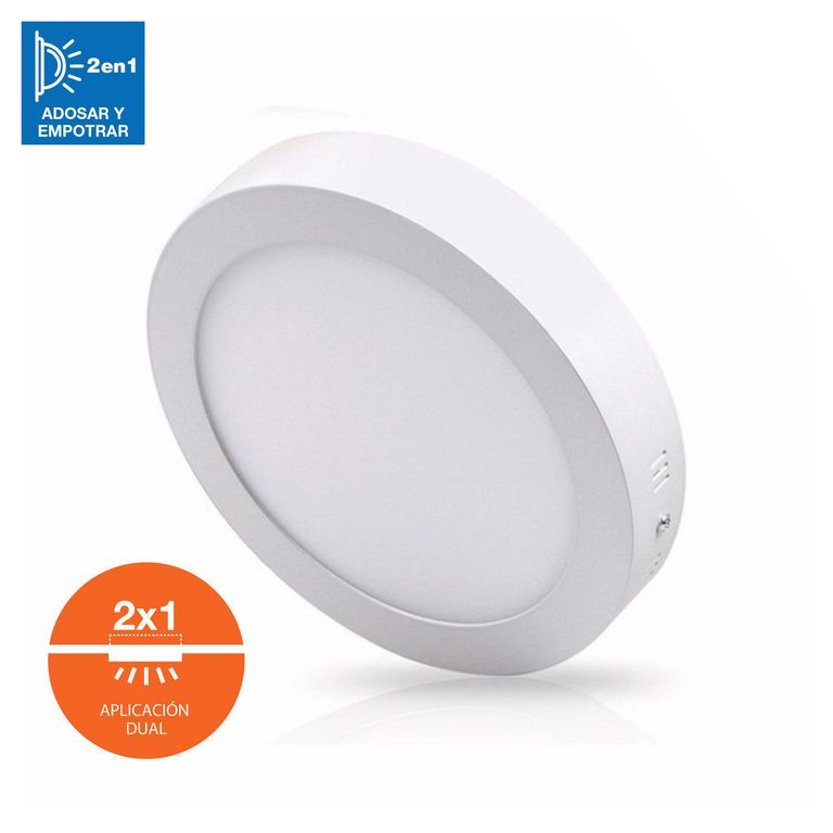 Downlight LED 2 en 1 Redondo 24W Luz Cálida