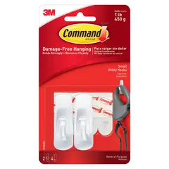 3M - Gancho Command Uso General Pequeños Blanco x 2 unid.