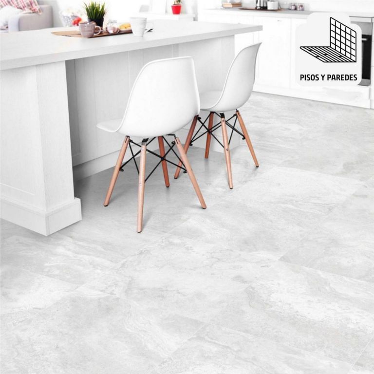Porcelanato Gris Marmolizado 60X60cm 1.44m2 Bari