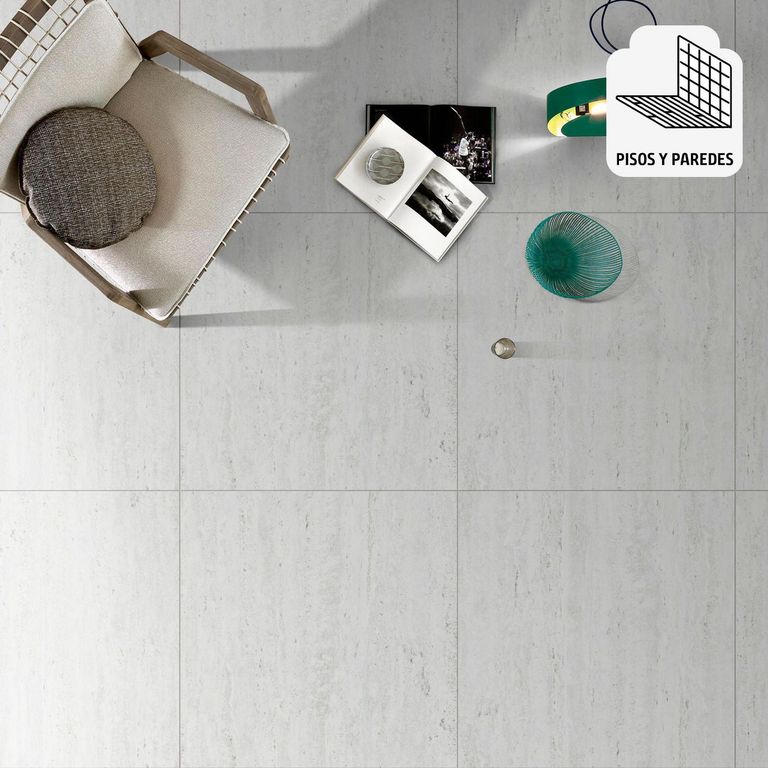 Porcelanato Blanco Cementicio 60x60cm 1.44m2