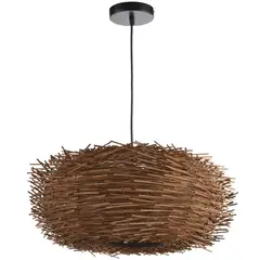 JUST HOME COLLECTION - Lámpara Colgante Natural Nido 1L E27 Café