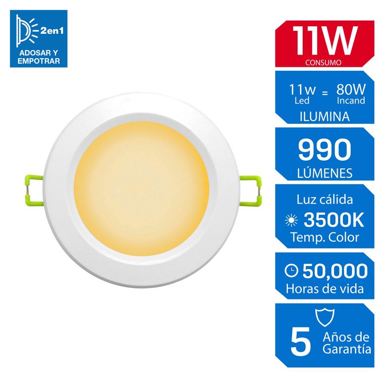 Spot 4 Diseños para Octagonal Luz Cálida 11W