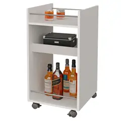 MUEBLES GAUDI - Bar con Ruedas Royal Blanco