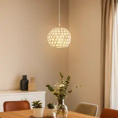 JUST HOME COLLECTION - Lámpara Colgante Almada 1 Luz Acero Transparente 30 W 18 cm