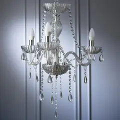 JUST HOME COLLECTION - Lámpara Colgante Auriga 3 Luces Acero Gris/Plata 30 W 60 cm