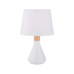 JUST HOME COLLECTION - Lámpara de Mesa Harlow 1L E14 Blanco