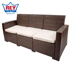 REYPLAST - Sillón Tavarúa 3 Cuerpos Marrón moro