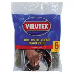 VIRUTEX - Esponja De Acero Pack X6