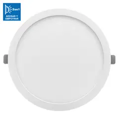 GZ LIGHTING - Panel LED Sobrepuesto Redondo Slim 2 en 1 12W Luz Calida