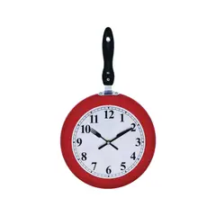 JUST HOME COLLECTION - Reloj de Pared Sartén Rojo 34x45cm