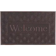 JUST HOME COLLECTION - Limpiapiés Rectangular Welcome Steel 45x75cm Gris