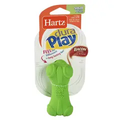 HARTZ - Juguete para Perro Hueso Látex Verde 4x8.5x4cm