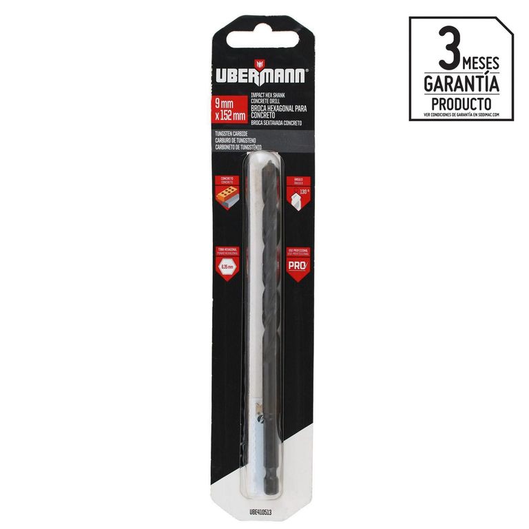 Broca para Concreto V-Hex 9x102mm