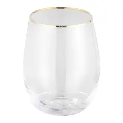 JUST HOME COLLECTION - Vaso de Borde Dorado 500ml