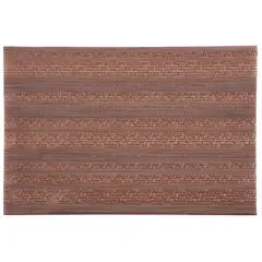 JUST HOME COLLECTION - Individual Rectangular 30x45 cm PVC Rayas Café