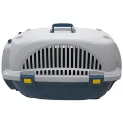 PETIZOOS - Transportador para perros Raza Mediana Azul 40x42.5x60cm