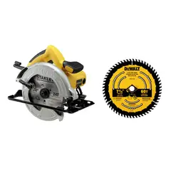 undefined - Sierra Circular Eléctrica Stanley 7-1/4" 1600 W SC16 + Disco de sierra 7 1/4" para madera 60D DWA171460 DeWALT