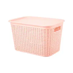 REYPLAST - Canastilla organizadora de }plástico 22 litros Tavarúa Rosado