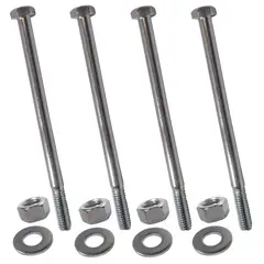 MAMUT - Perno Hexagonal+Tuerca+Arandela 1/2 x 4 Pulgadas Zincado 4Un