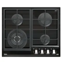 TEKA - Cocina Empotrable a Gas 4 Hornillas GZC 64320 XBB Negro