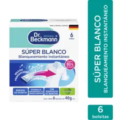 DR BECKMANN - Súper Blanco Blanqueador Intensivo Six Pack 40 gr.