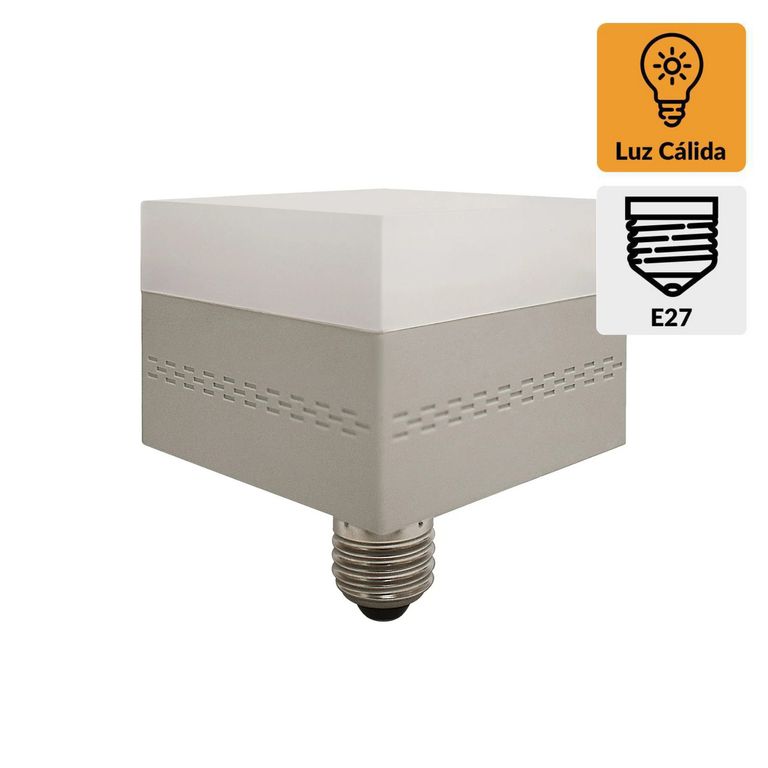Foco Cubo E27 18W Luz Cálida