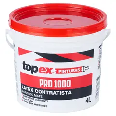 TOPEX - Pintura Látex Mate Blanco Humo 1GL