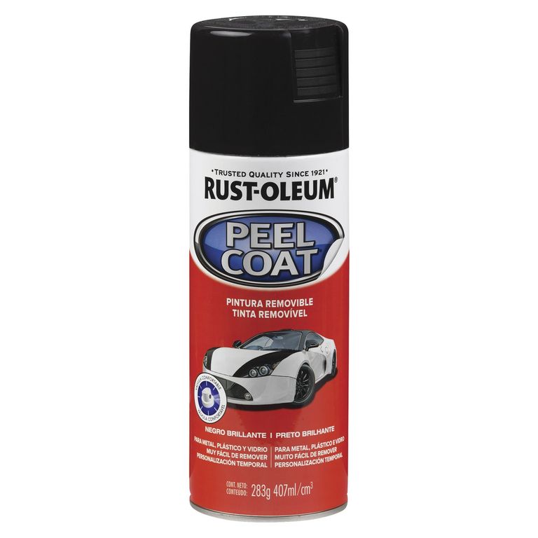 Pintura temporal removible Peel Coat Negro Brillante 312Gr.