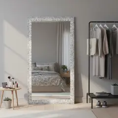 JUST HOME COLLECTION - Espejo Decorativo Rectangular Foligno Plateado 120x60cm