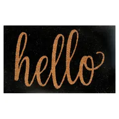 JUST HOME COLLECTION - Limpiapiés Rectangular Hello Dark 45x75cm