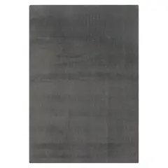 JUST HOME COLLECTION - Bajada de Cama Rectangular Feel Shaggy 50x80cm Plomo