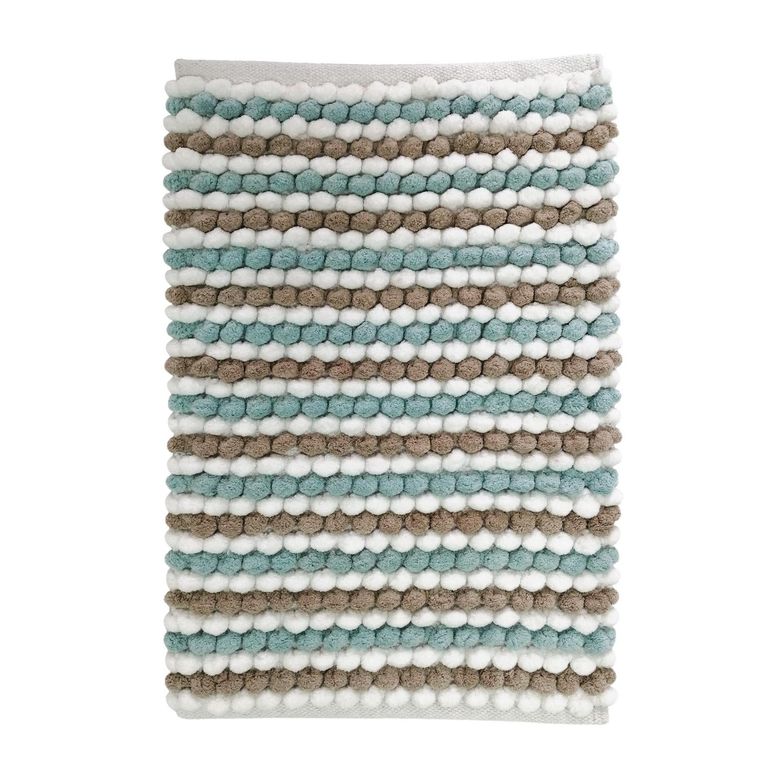 Piso de Baño Rectangular de Algodón Cube 40x60cm Aqua